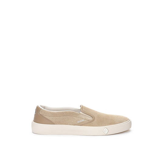 Zapatillas de piel beige