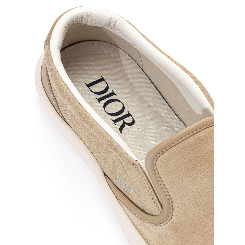 Zapatillas de piel beige
