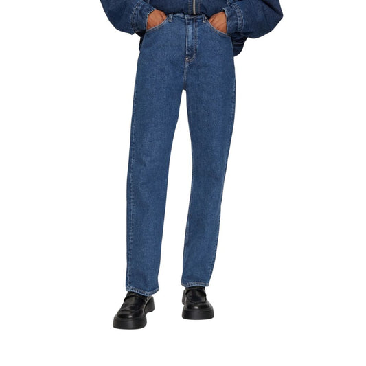Vaqueros y pantalones de algodón azul