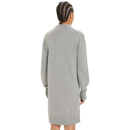 Vestido de algodón gris