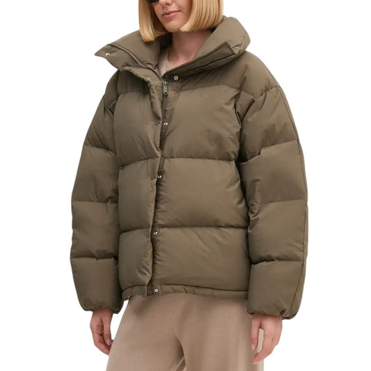 Chaquetas y abrigos de poliéster gris