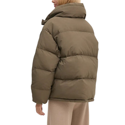 Chaquetas y abrigos de poliéster gris
