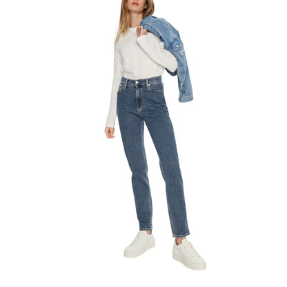 Vaqueros y pantalones de algodón azul