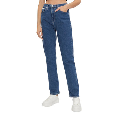 Vaqueros y pantalones de algodón azul