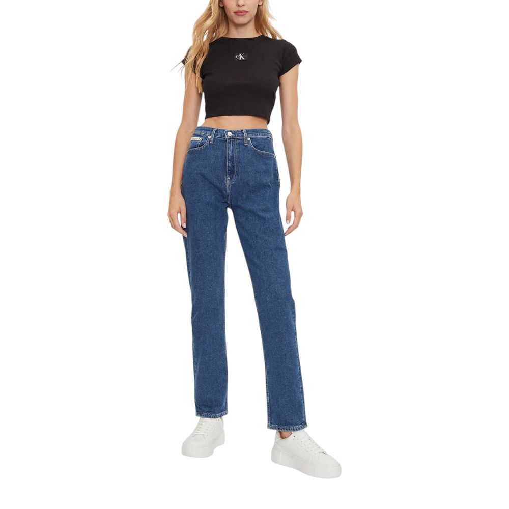 Vaqueros y pantalones de algodón azul