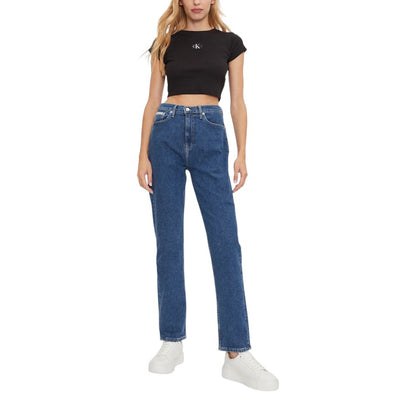 Vaqueros y pantalones de algodón azul