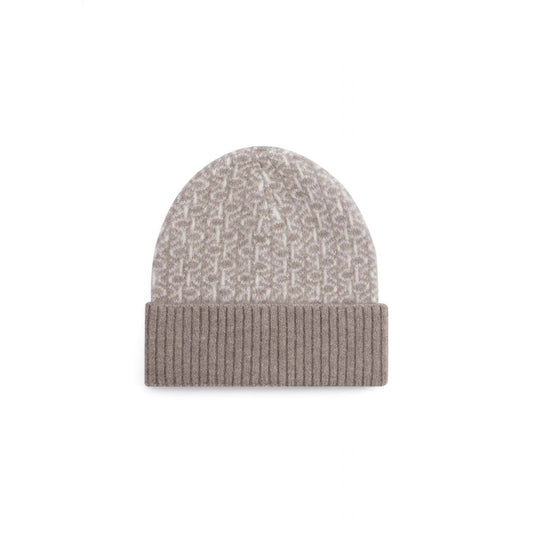 Sombrero de piel de alpaca beige