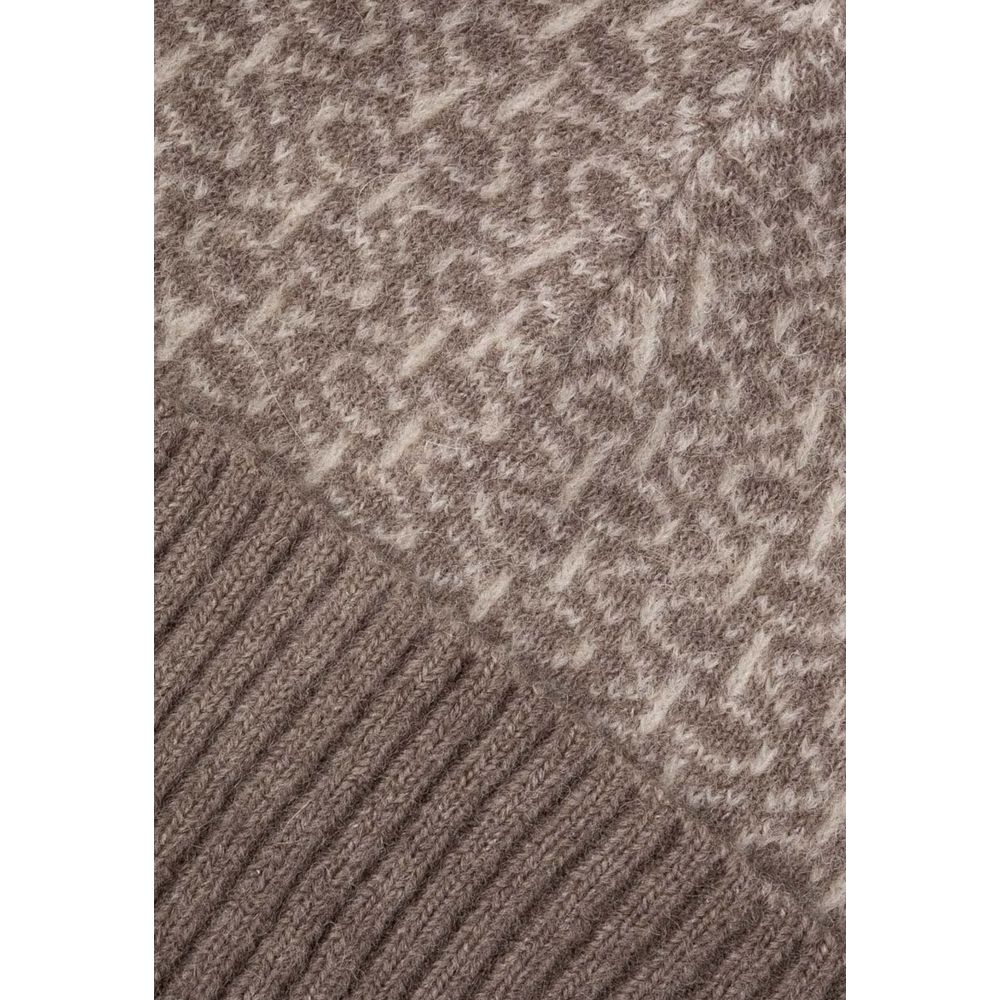 Sombrero de piel de alpaca beige