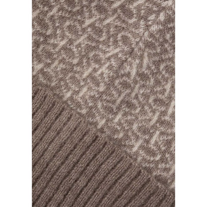 Sombrero de piel de alpaca beige