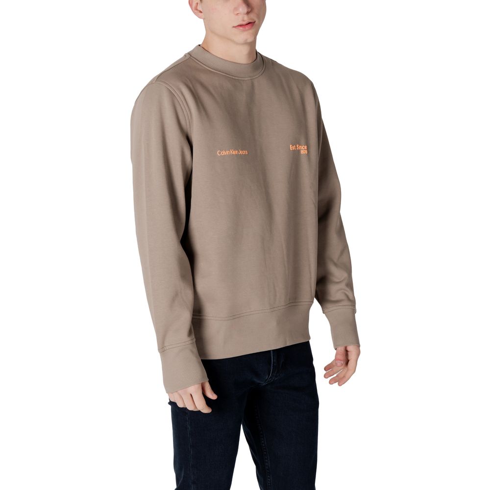 Beige Cotton Sweatshirt