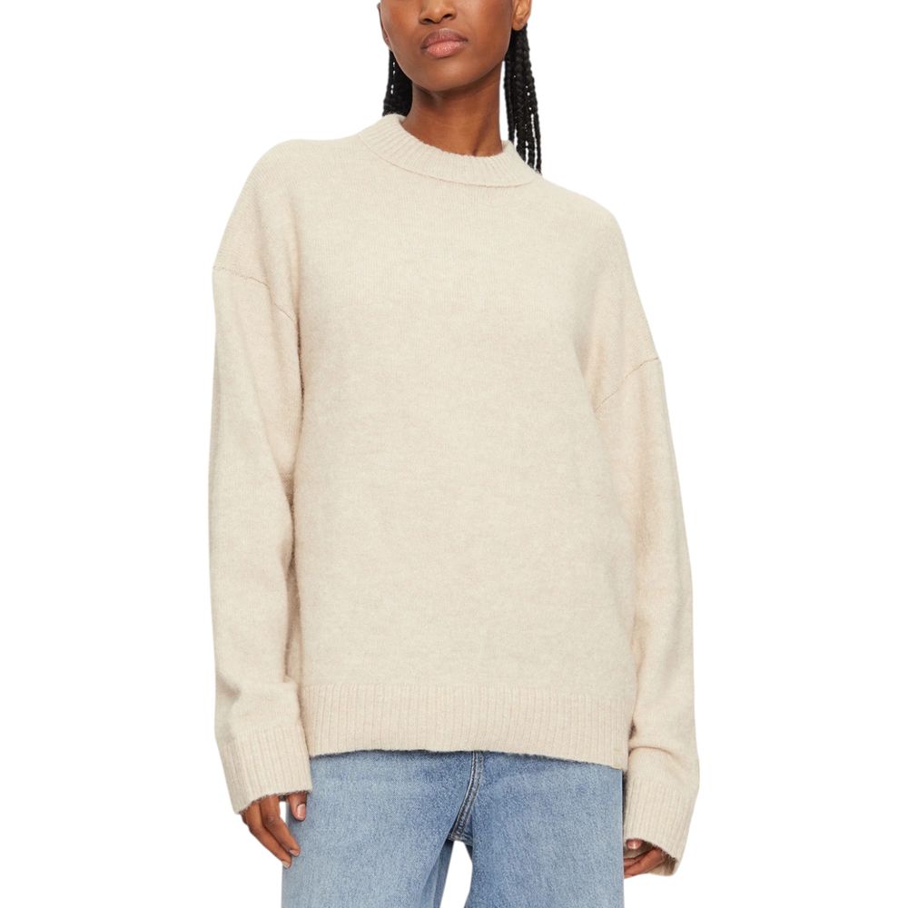 Suéter de poliéster beige