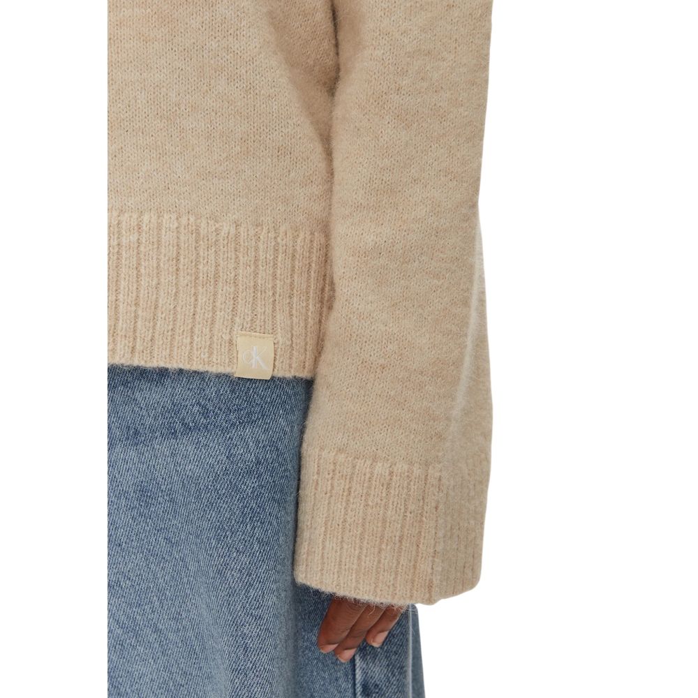 Suéter de poliéster beige