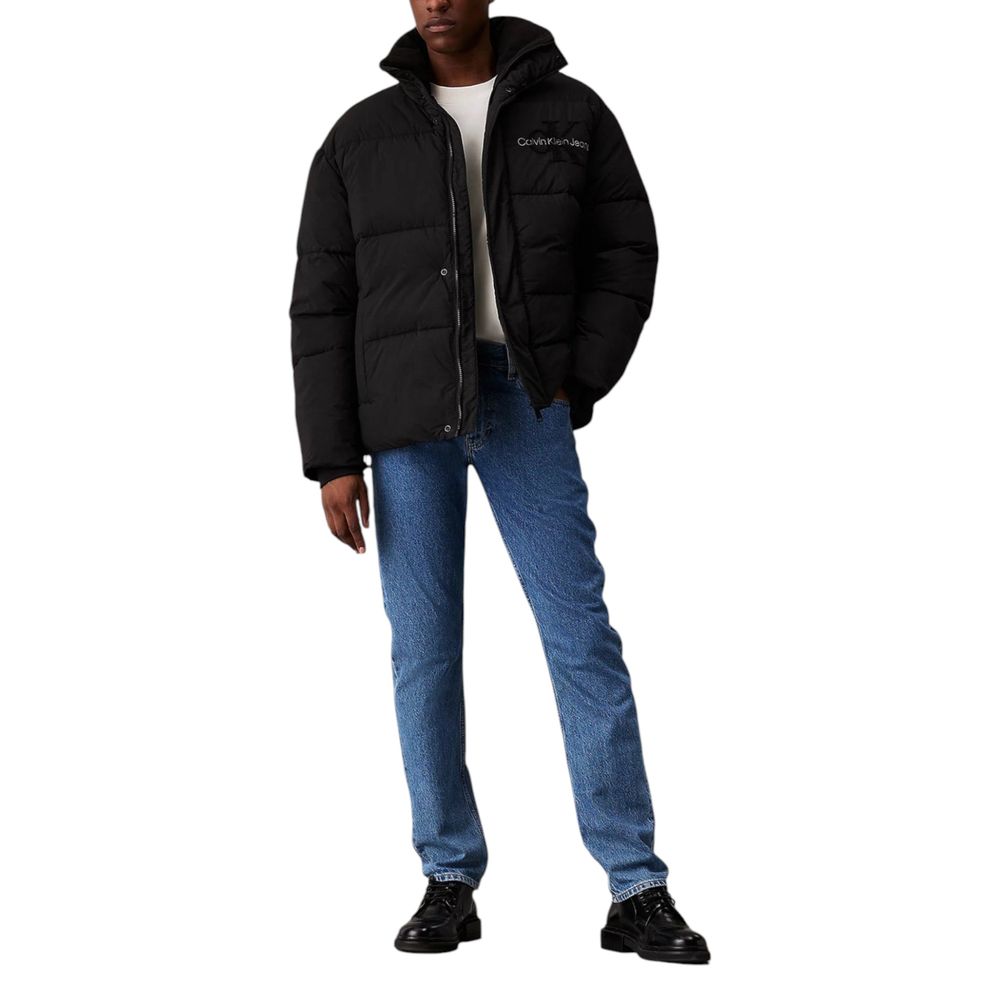 Black Recycled Polyamide Jackets & Coat