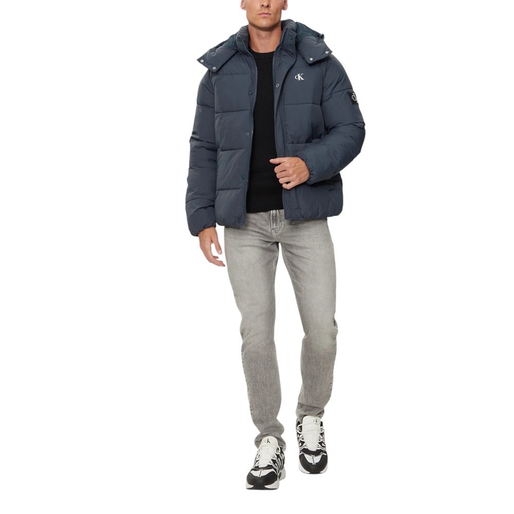 Blue Polyamide Jackets & Coat