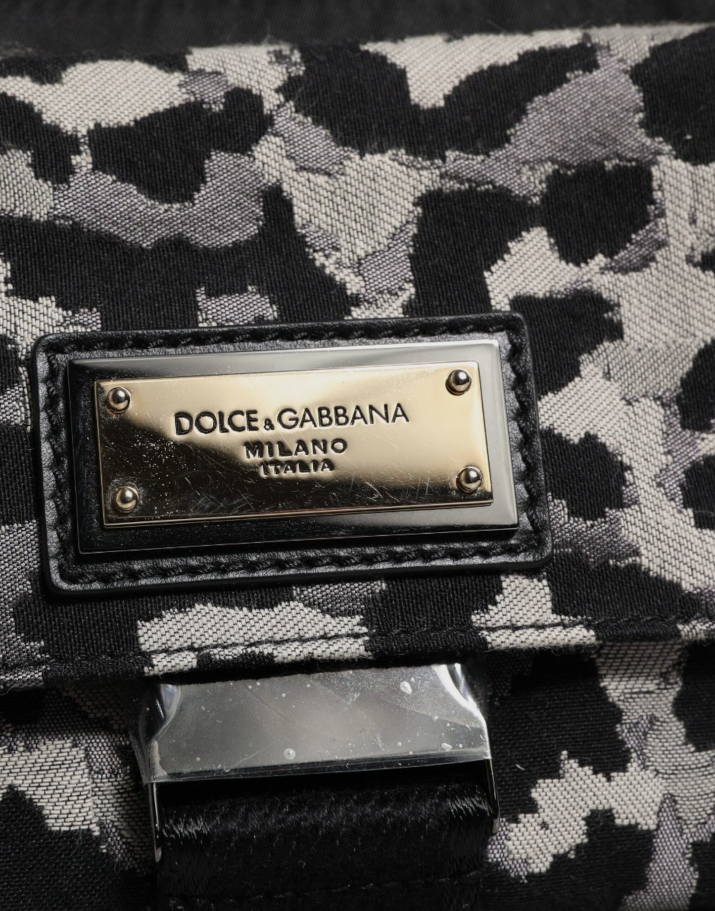 Bolso bandolera de jacquard con estampado de leopardo multicolor