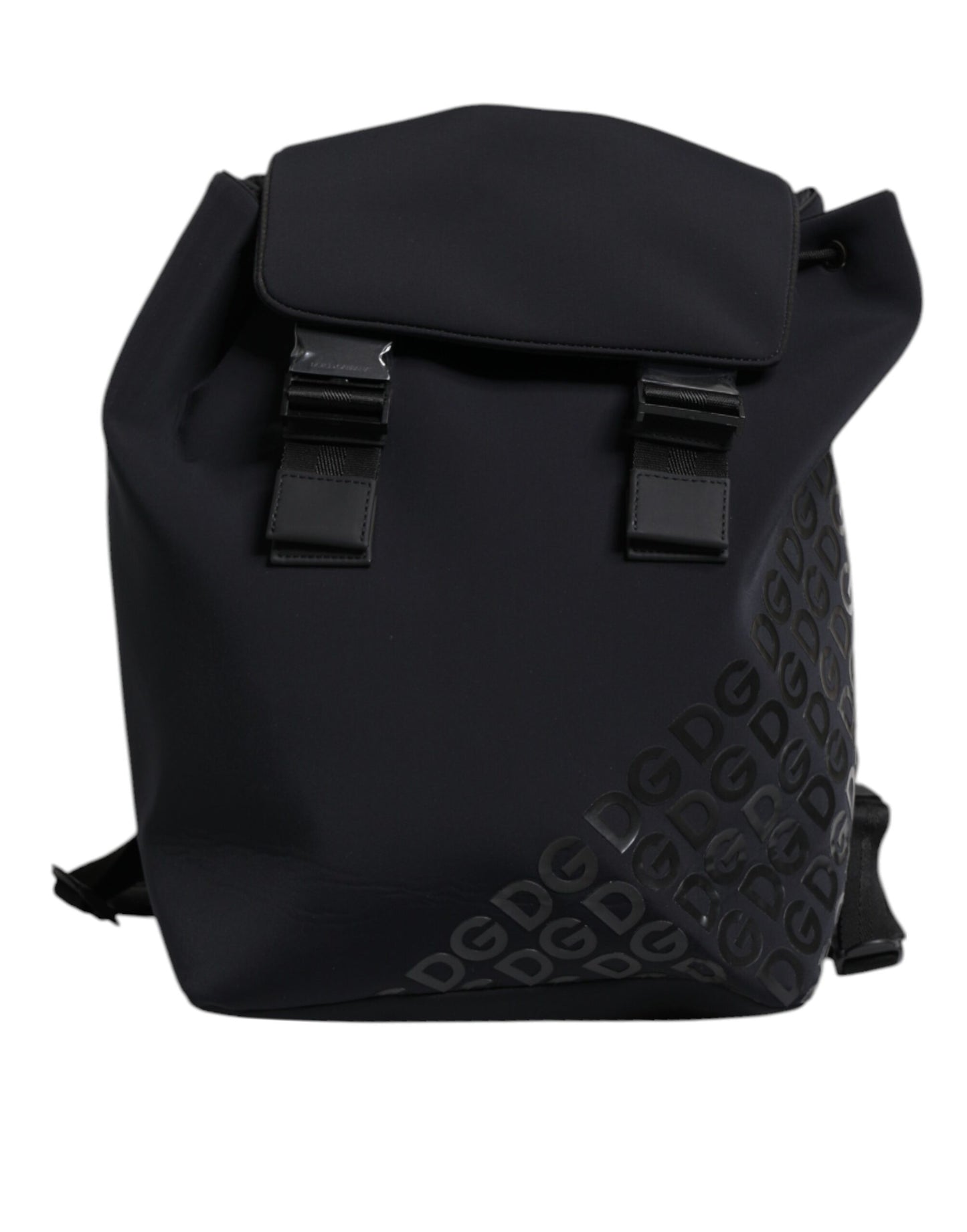 Mochila escolar de neopreno y nailon negro con logotipo DG