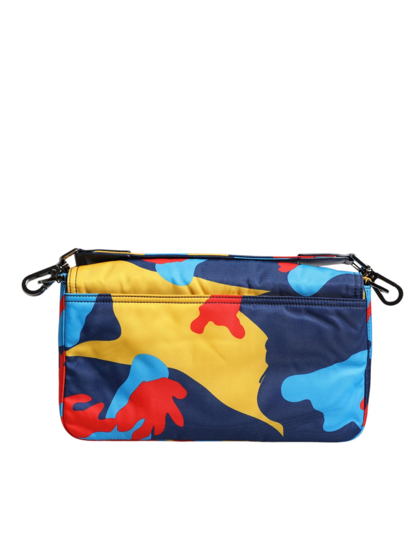 Bolso bandolera de nailon con estampado de camuflaje multicolor