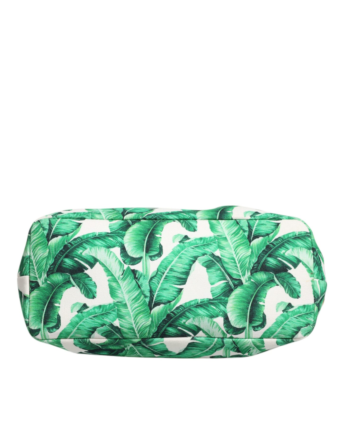 Bolso de mano para mujer de lona verde con diseño de jardín botánico