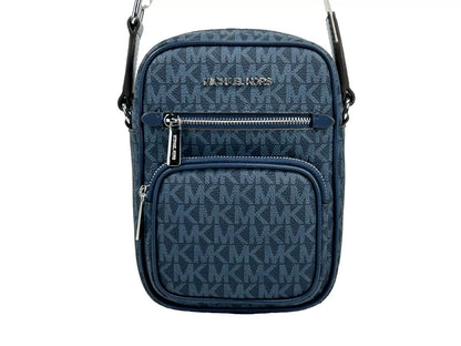 Bolso bandolera mediano North South azul marino