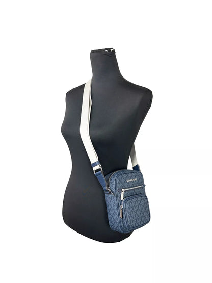 Bolso bandolera mediano North South azul marino