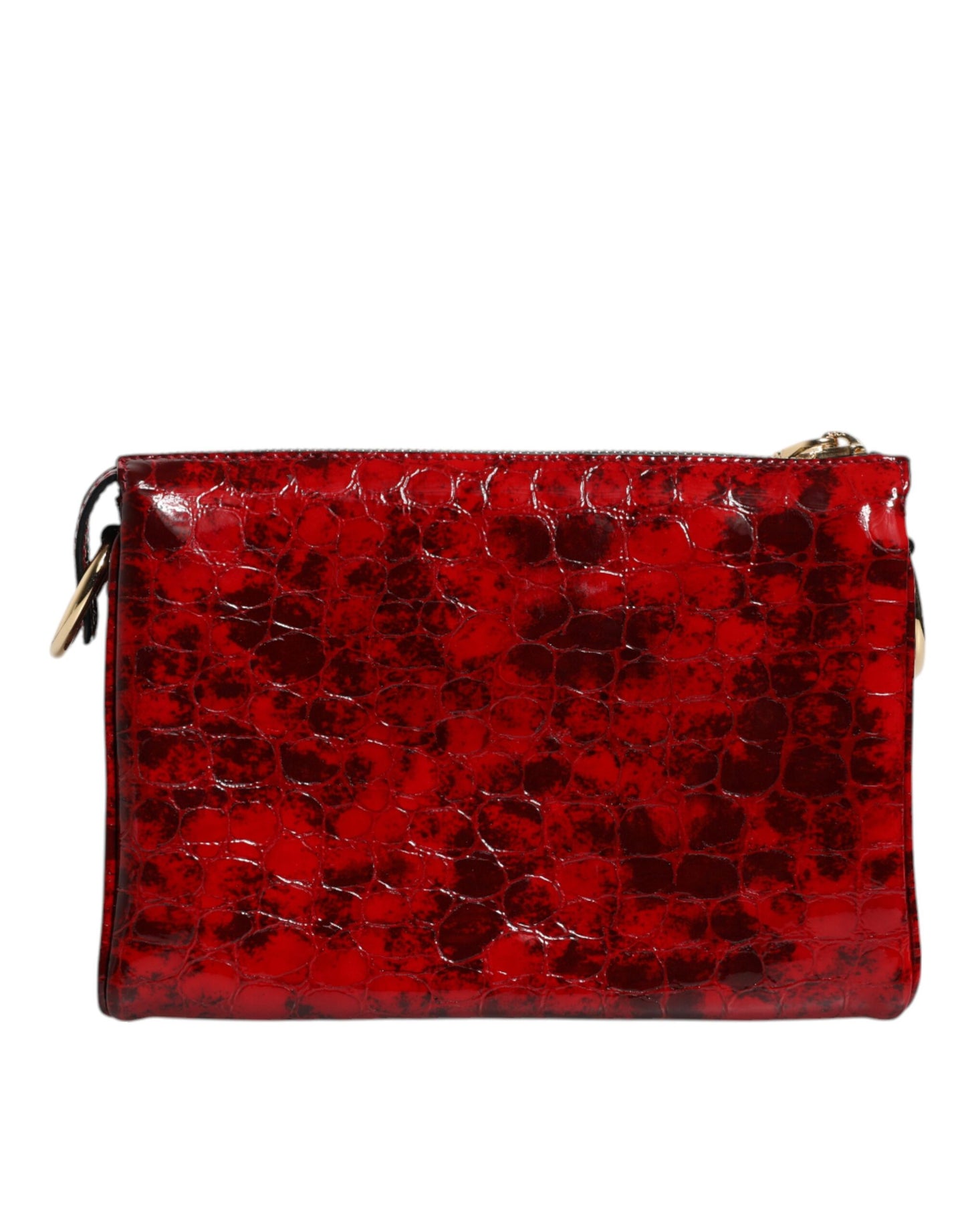 Bolso bandolera para mujer con logotipo DG de piel exótica roja