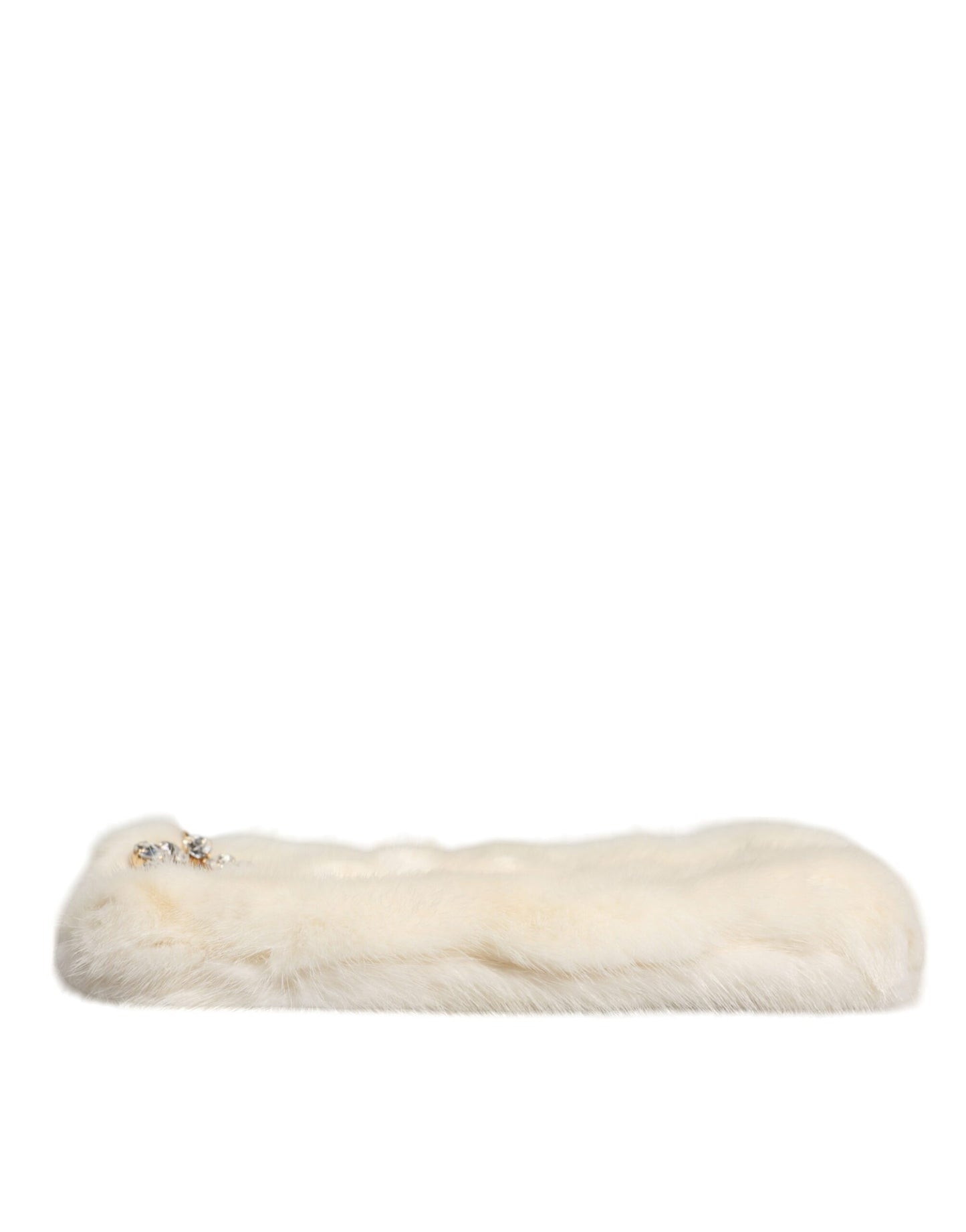 Bolso de mano de piel blanca tipo sobre