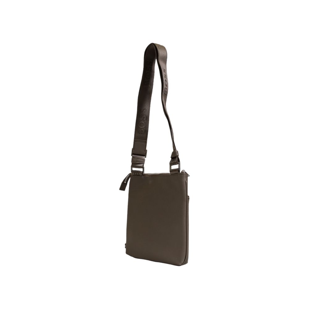 Bolso mensajero de cuero verde