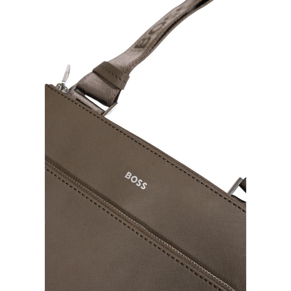 Bolso mensajero de cuero verde