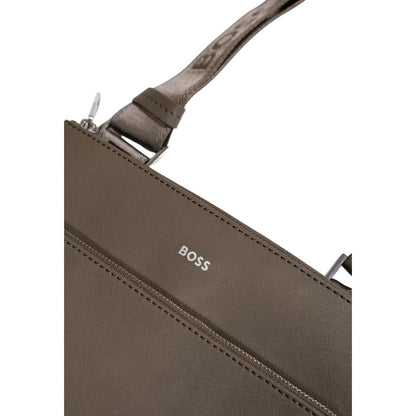 Bolso mensajero de cuero verde