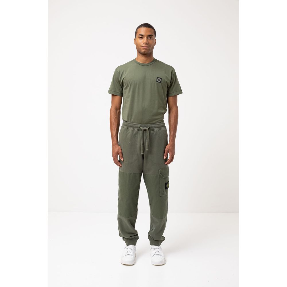 Green Cotton Men Trouser
