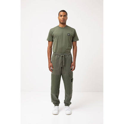 Green Cotton Men Trouser