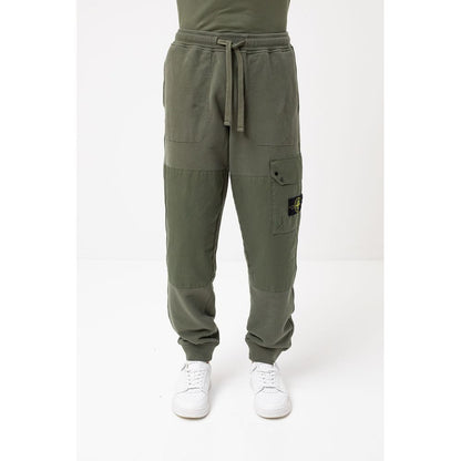 Green Cotton Men Trouser