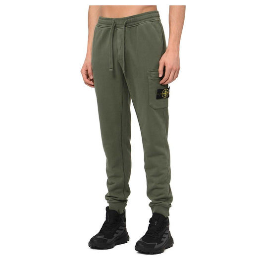 Beige Cotton Men Trouser