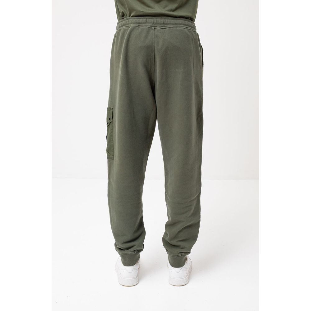 Green Cotton Men Trouser
