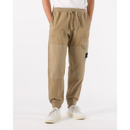 Beige Cotton Men Cargo Trouser