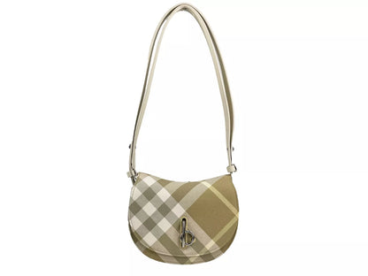 Bolso bandolera mini con diseño de caballo balancín a cuadros