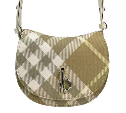 Bolso bandolera mini con diseño de caballo balancín a cuadros