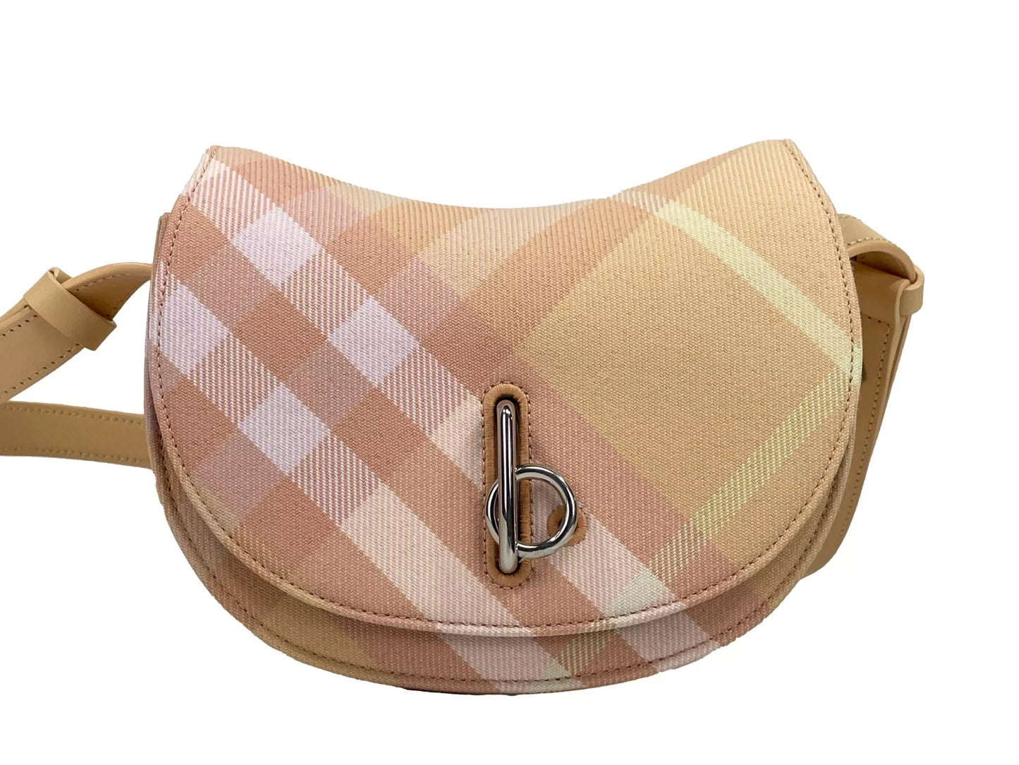 Bolso bandolera Mini Check Rocking Horse color melocotón