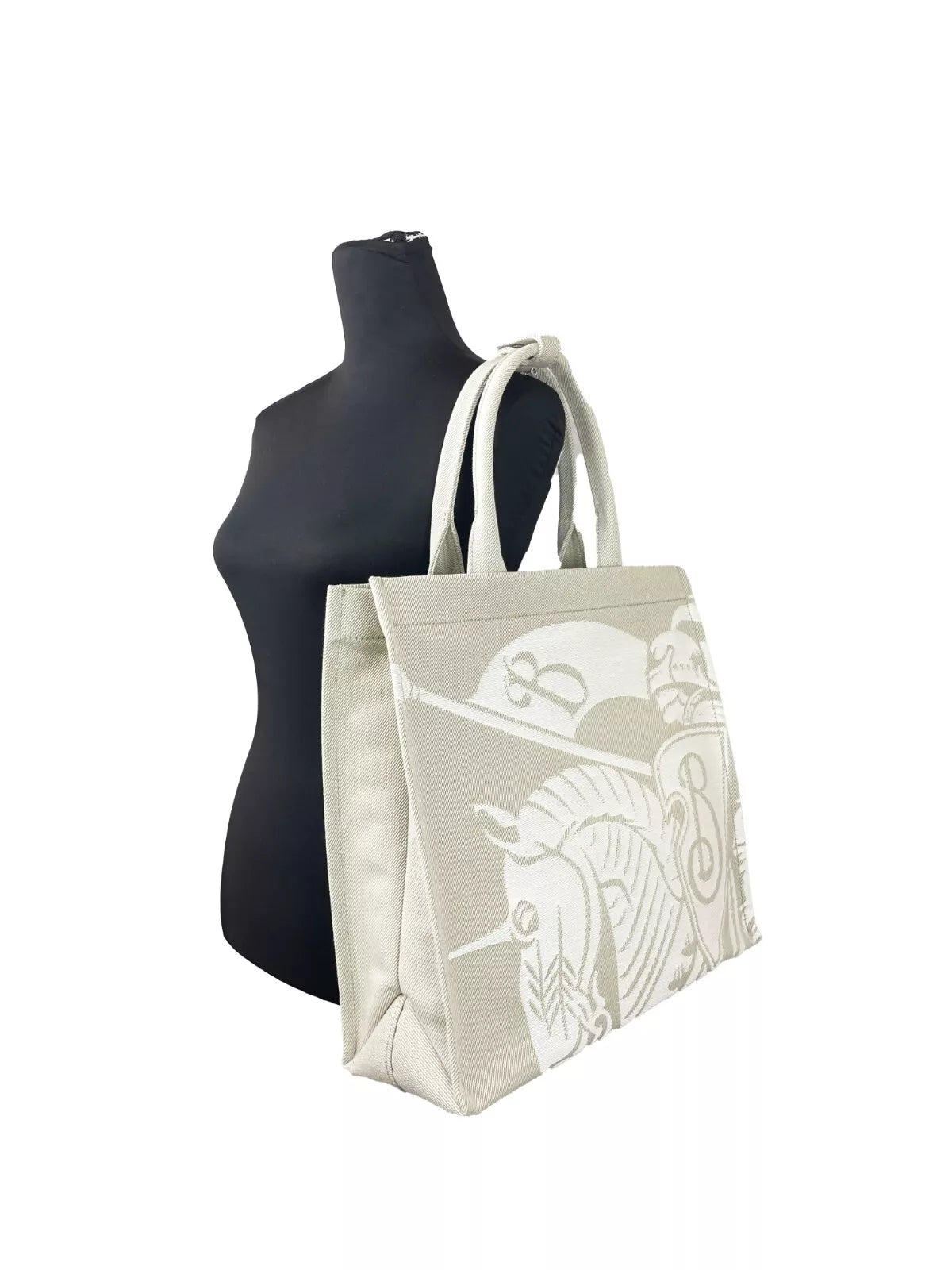 Bolso tote de lona EKD con monedero beige