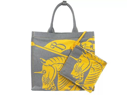 Bolsa de lona EKD con monedero, color gris girasol