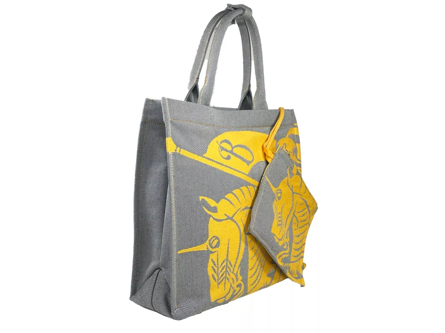 Bolsa de lona EKD con monedero, color gris girasol