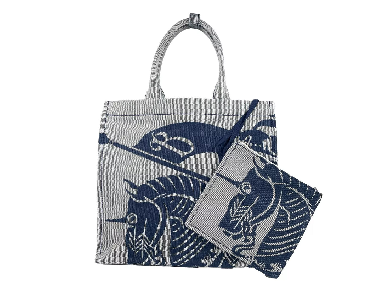 Bolso tote de lona EKD azul marino con monedero