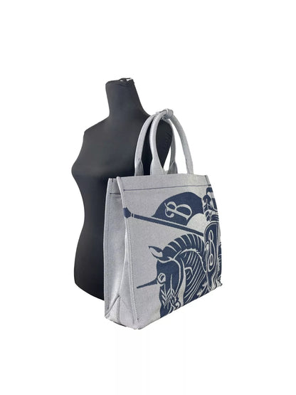 Bolso tote de lona EKD azul marino con monedero