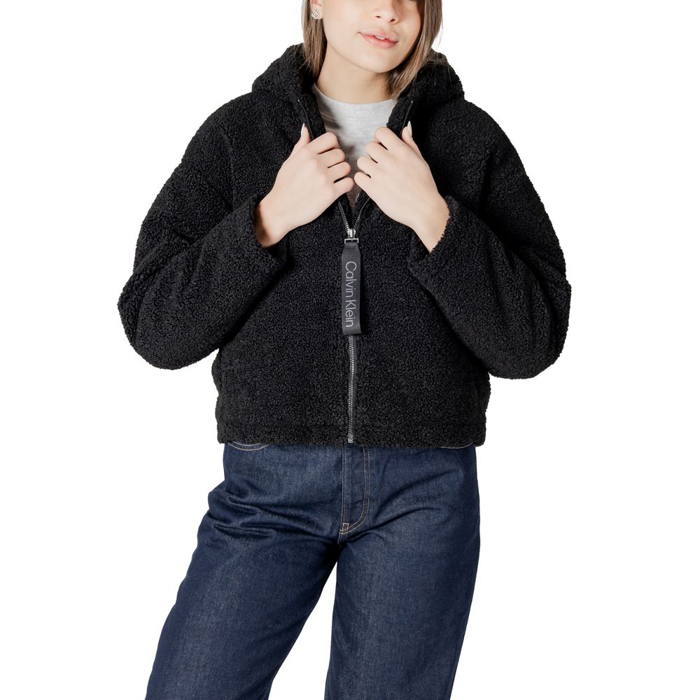 Black Polyester Coat