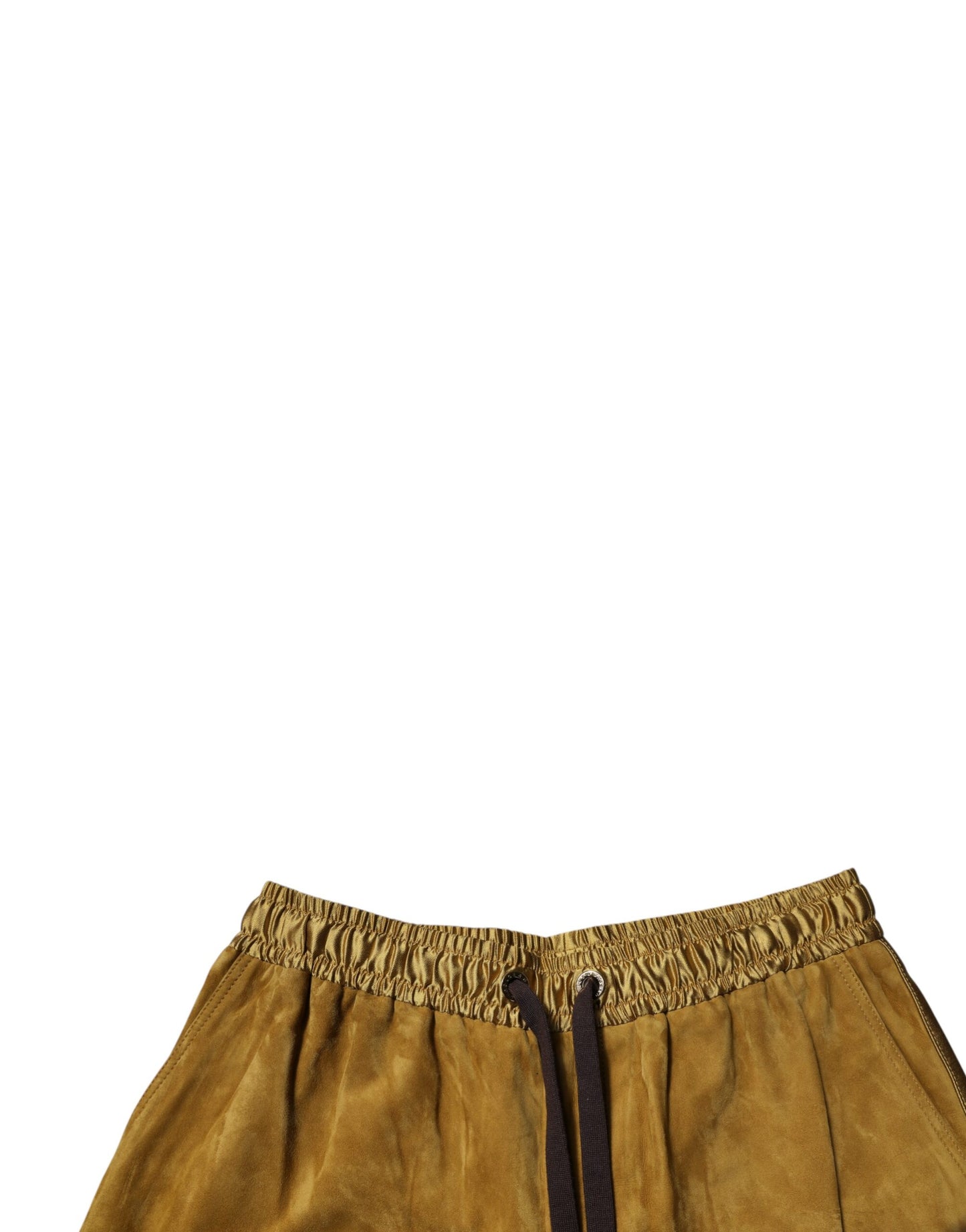 Bermudas de ante de cordero marrón para hombre
