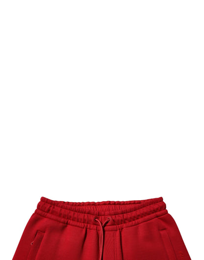 Pantalones deportivos de algodón rojo