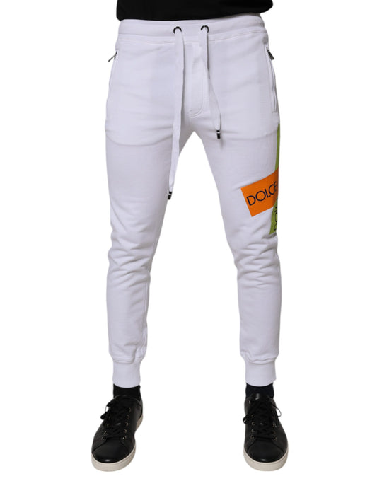 Pantalones deportivos blancos de algodón con logotipo