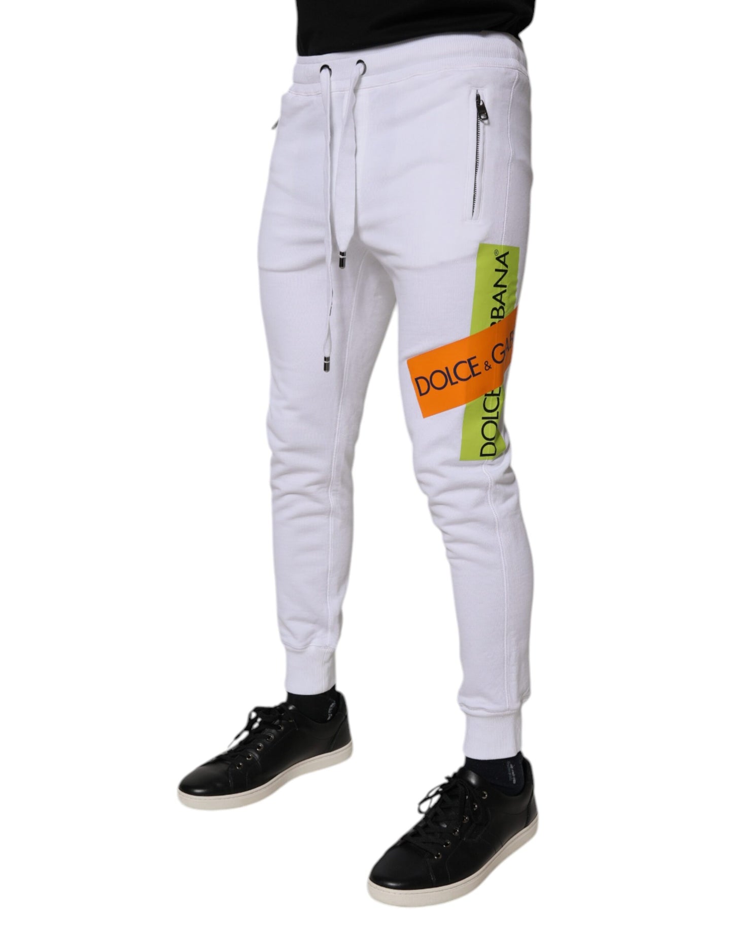 Pantalones deportivos blancos de algodón con logotipo