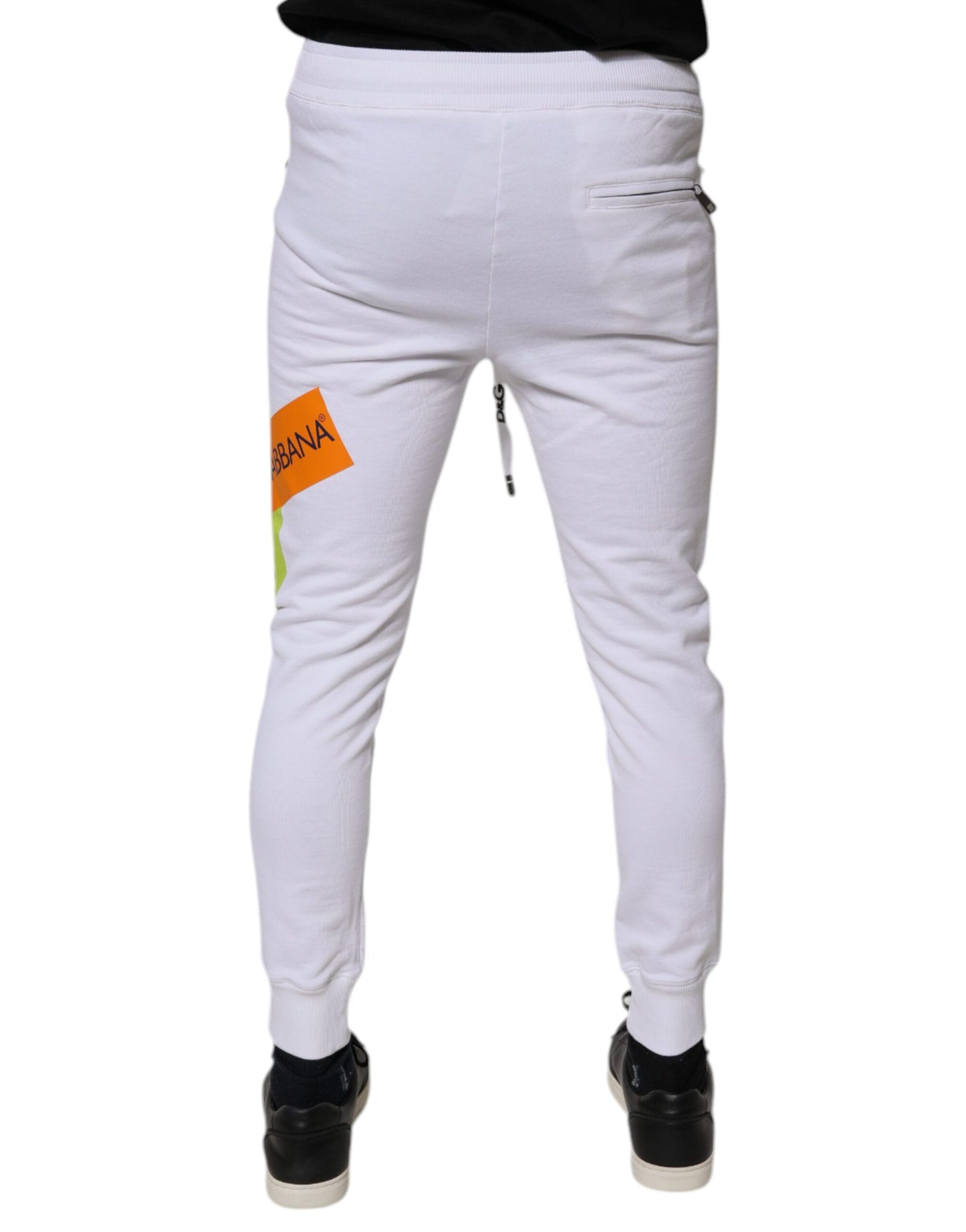 Pantalones deportivos blancos de algodón con logotipo