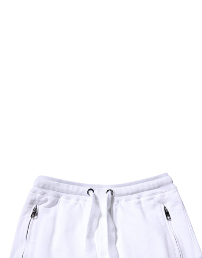 Pantalones deportivos blancos de algodón con logotipo